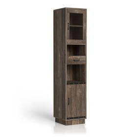 Furniture Of America 193578637645 Hury Farmhouse Walnut Multi-storage Tv Tower By Vintage Farm