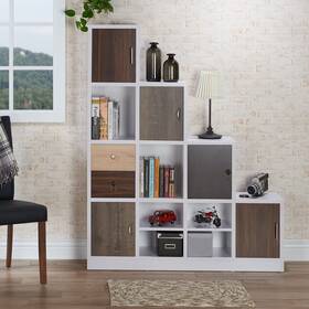Furniture Of America 889435316470 Arla Contemporary White 6-shelf Staircase Bookcase By White/multi N/a