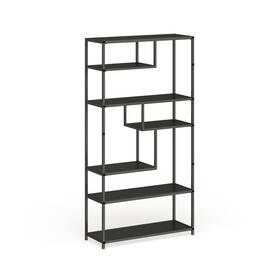 Furniture Of America 889435630965 Zaur Urban 6-shelf Grey Metal Open Back Tiered Bookshelf By N/a