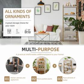Futzca 796926183407 5 Tier Storage Bookshelf