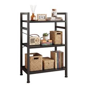 Zwj-5liw-bk-dk Gianna 5 Tier Bookshelf Free Standing Shelf Bookcase Storage Organize