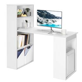 Giantex 608564893207 Augester Computer Desk With Bookcase Bookshelf Cabinet 3 In 1 Functiona