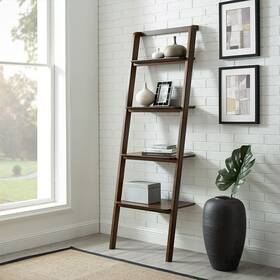 G0049bl Greenington 611138327343 Currant Leaning Bookshelf Black Walnut Brown Modern And Conte
