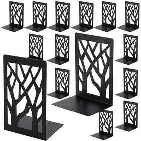 Hakzeon 752496940703 16 Pack 8 Pairs 4.7 X 3.4 7 Inches Book Ends Metal Bookends With