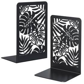 Happyhapi Square Boho Bookends X1 Black Metal For Heavy Books Shelf Decor 1 Pair
