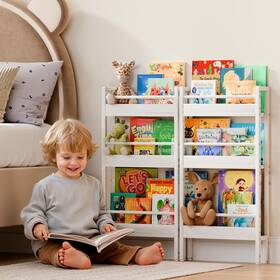 Havlotii B0dsdlg4nr Kids Bookshelf - Wall Mounted 6-tier Book Shelf For Rooms Behind