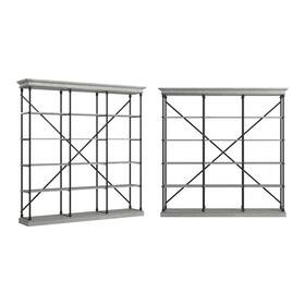 He 195007256649 Dubrovnik Cornice Triple Shelving Bookcase