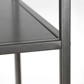 Heath & Cliff 810062531844 Winthrop 48 Inch Tall Bookcase Gunmetal Gray Modern And Contemporary