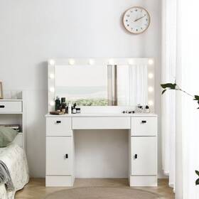 Highland 027262511452 3 Color Lighting Lighted Mirrormodes And Drawers Storage
