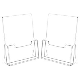 Hm-2022-0022 Hiimiei Brochure Holder 8.5 X 11 Inches Acrylic Flyer With 2 Pack Pl