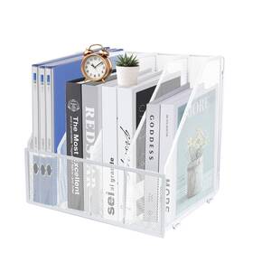 Hmxljjy Jm4004 Mesh Metal A4 Magazine File Holder Desktop 4 Sections Document Hol... Fast Ship