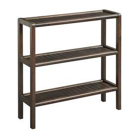 Homeroots 808223280977 Espresso Brown Versatile Shoe Rack Shelving Unit Modern And Contemporary