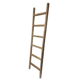 Homeroots 808223319462 6 Step Rustic Weathered Grey Wood Ladder Shelf - 65 Inch X 17 Gray
