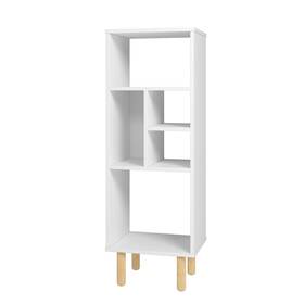 Homeroots 808230114104 Iko 43 Inch White Modern Abstract Open Shelving Unit - X 15