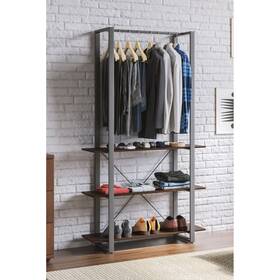 Homestyles 095385876982 Merge Brown Wood Personal Organizer - 36ft X 15ft 6