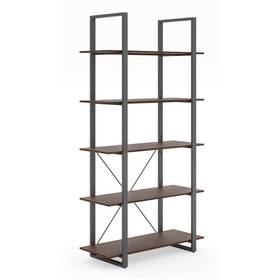 Homestyles 095385877002 Merge Brown Wood Five-shelf Bookcase - 36ft X 15ft 69
