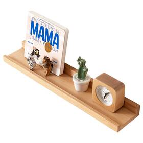 Homwoo 791405050614 Floating Shelves Walnut Natural Wood Wall Picture Ledge For Ho