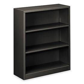 Hs42abc.s Hon Metal Bookcase Three-shelf 34.5w X 12.63d 41h Charcoal