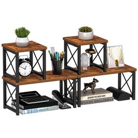 Honiter 792483438820 2 Sets Desk Shelf Desktop Organizer Tier Independent Stacka