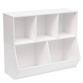 Hoobro B08p75f31x Kids Bookshelf Bookcase Footboard Toy Storage Cubby Childrens Shelf