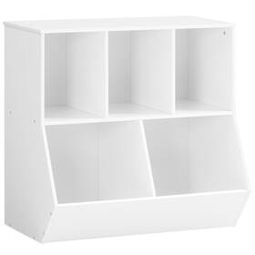 Hoobro B0ctzwn2xt Kids Bookshelf Bookcase Footboard 31.5 L Toy Storage Cubby Childrens