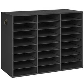 Hoobro Bk38wf01 Literature Organizer 24 Compartments Wooden Mail Counterto