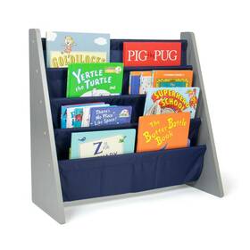 80172968 Humble Crew Newport Kidsft Bookshelf 4 Tier Book Organizer Navy/gray -