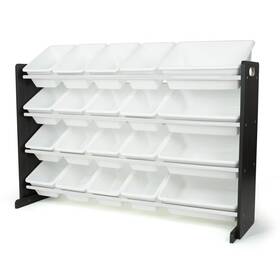 Humble Crew 80173098 Extra Large Toy Storage Organizer With 20 Bins Espresso/white -