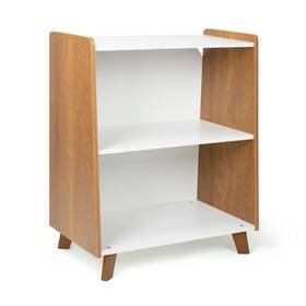 85930703 Humble Crew Morgan Mid-century 2 Shelf Bookcase Wood/white -