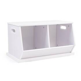 86067313 Humble Crew Wood Toy Storage Cubby And Kidsft Bookcase White -