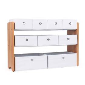 87545395 Humble Crew Kidsft Toy Storage Organizer With 9 Collapsible Fabric Bins White