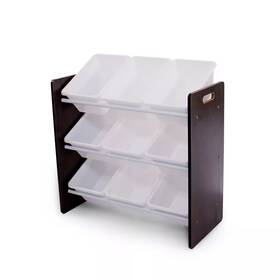 89614537 Humble Crew Kidsft Toy Storage Organizer With 9 Bins Espresso/white -