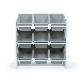 89614541 Humble Crew Kidsft Explorer Toy Storage Organizer With 9 Bins White/gray -