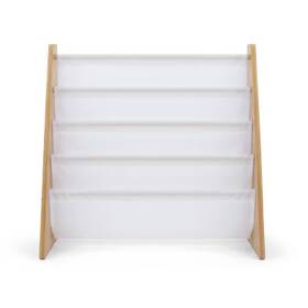 89614546 Humble Crew Kidsft Journey Bookshelf 4 Tier Book Storage White/ Natural -