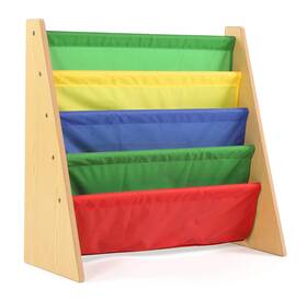 B000ihjf60 Humble Crew 4-tier Kids Bookshelf Natural Wood/primary - Premium Book Rack