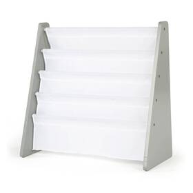 B079mhrsrn Humble Crew 4-tier Kids Bookshelf Grey/white Wood - Premium Book Shelf