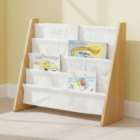 B07q55hrs1 Humble Crew 4-tier Kids Bookshelf Natural Wood/white - Premium Book Shelf