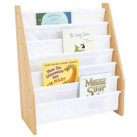 B09y2c6h9j Humble Crew 6-tier Kids Bookshelf Extra Large Toddler Book Rack Organizer White/