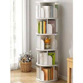 A2-0437 Iajxwi Wooden Rotating Bookcase 360 Revolving Display