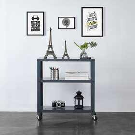 Idea Nuova 784857749328 3-tier Blue/grey/white Metal Bookcase Blue Casual