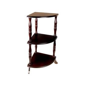 Ih Casa Decor 626711022232 3 Tier Wooden Corner Shelf Brown Classic