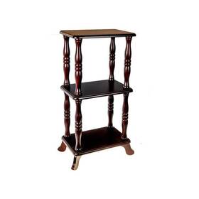 Ih Casa Decor 626711022249 3 Tier Wooden Rectangular Shelf Brown Classic