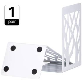 Inn Plus 763032134753 Book Ends For Shelves And Heavy Books - Metal White White-1 Pair