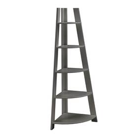 Inspire Q 194840007869 Stoyan Corner Ladder Bookcase By Classic Frost Grey Casual