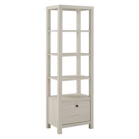 Inspire Q 195007095965 Hinesburg 4-tier/5-tier Adjustable Bookshelf With Drawer By Antique White Rustic