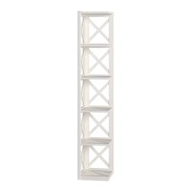 Inspire Q 195007276913 Kelsey X-frame 5-shelf Bookcase By Classic White