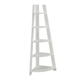 Inspire Q 195007276975 Stoyan Corner Ladder Bookcase By Classic White Casual