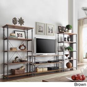 Inspire Q 782359178042 Myra Vintage Industrial Rustic 40-inch Bookcase By Brown