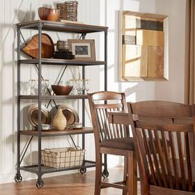 Inspire Q 782359218175 Nelson Industrial Modern Rustic 40-inch Bookcase By Brown