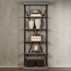 Inspire Q 782359338101 Barnstone Cornice Etagere Bookcase By Artisan Grey Industrial Rustic